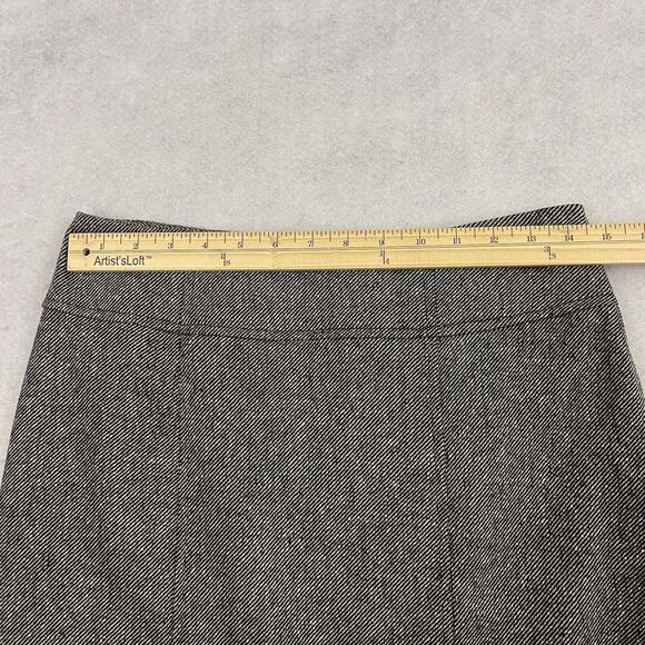Banana Republic Skirt Womens 8 Pencil Gray Tweed Wool Blend Herringbone Back Zip - Picture 3 of 10